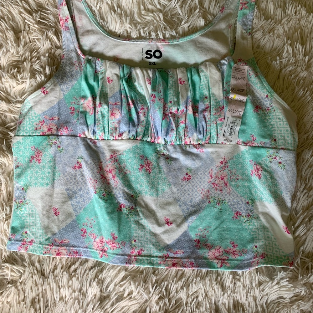 Floral Patchwork tankini NWT